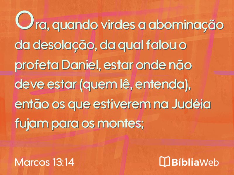 Marcos 13:14 em imagem para compartilhar