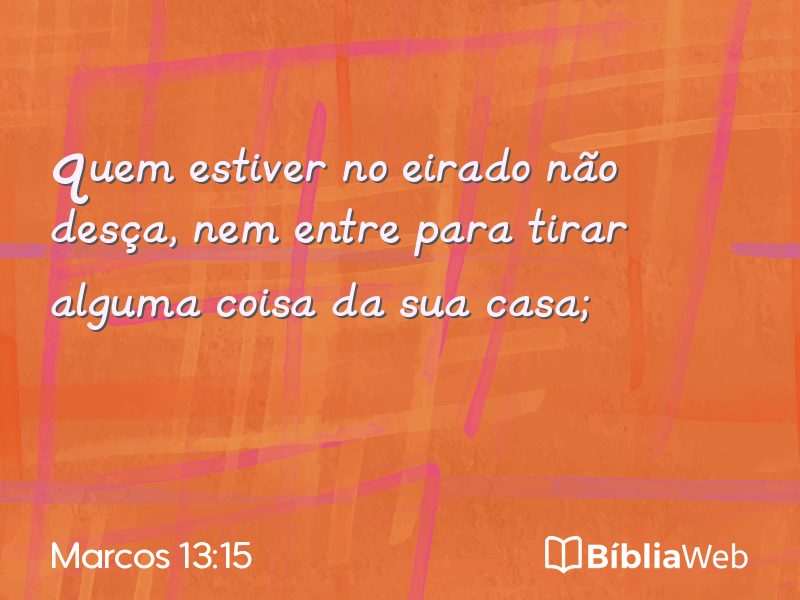 Marcos 13:15 em imagem para compartilhar