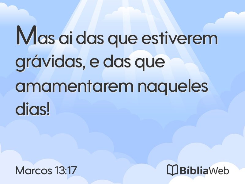 Marcos 13:17 em imagem para compartilhar