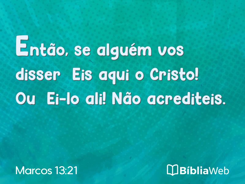 Marcos 13:21 em imagem para compartilhar