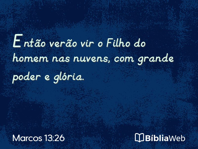 Marcos 13:26 em imagem para compartilhar