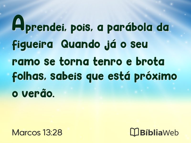 Marcos 13:28 em imagem para compartilhar