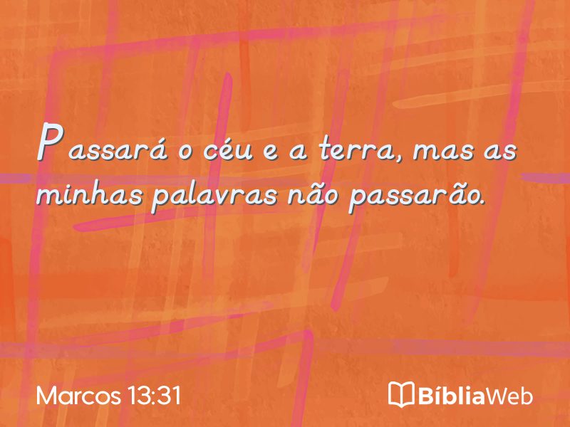 Marcos 13:31 em imagem para compartilhar