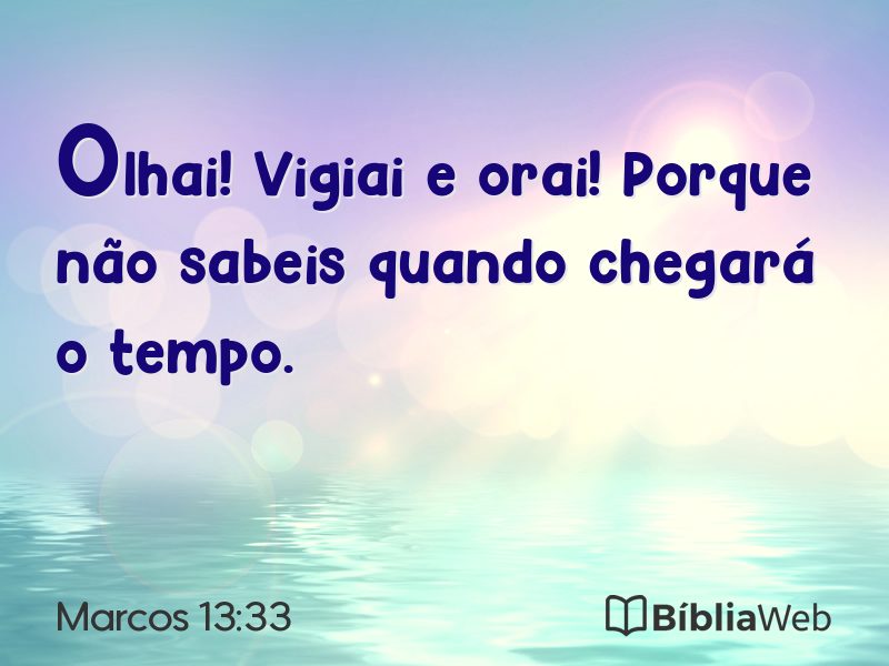 Marcos 13:33 em imagem para compartilhar