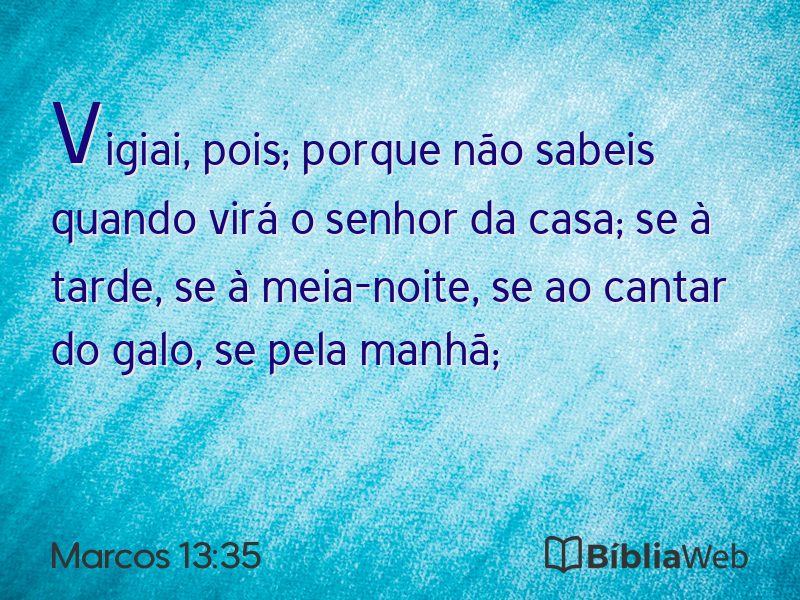Marcos 13:35 em imagem para compartilhar