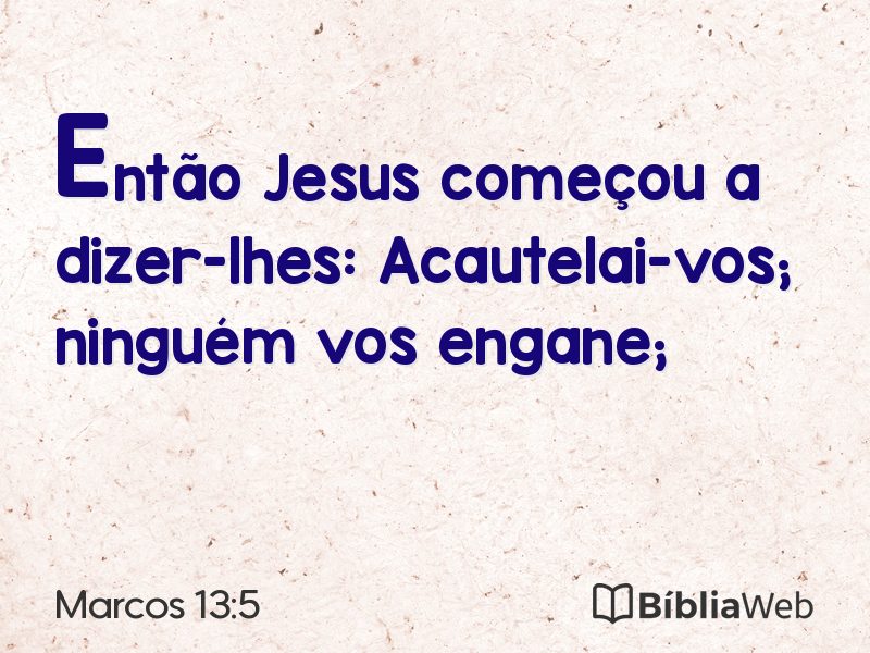 Marcos 13:5 em imagem para compartilhar