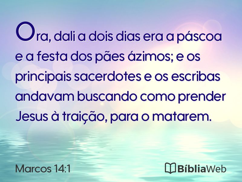 Marcos 14:1 em imagem para compartilhar