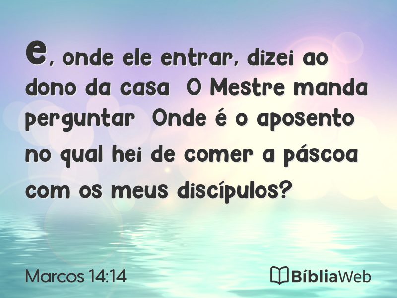 Marcos 14:14 em imagem para compartilhar