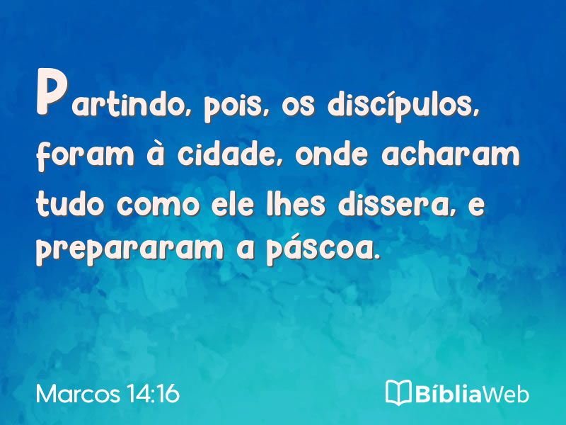 Marcos 14:16 em imagem para compartilhar