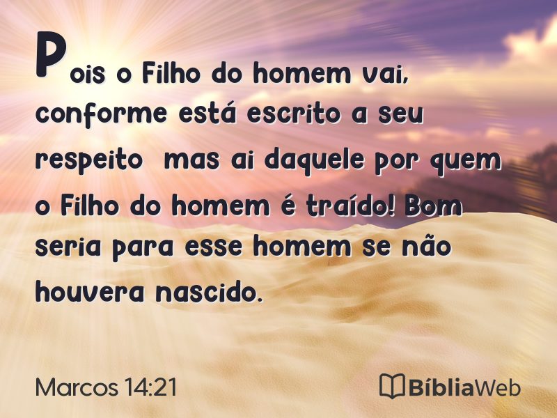 Marcos 14:21 em imagem para compartilhar