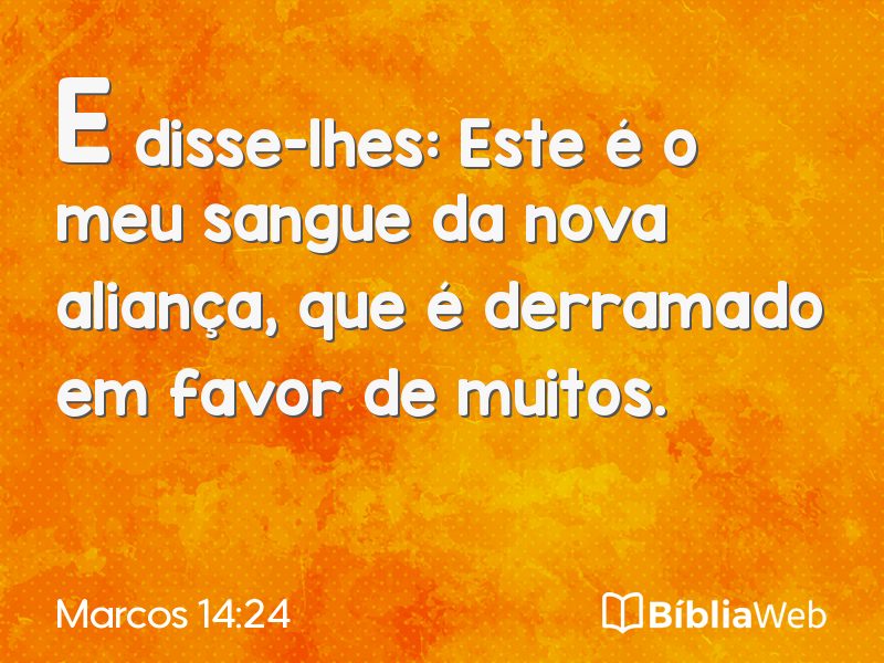 Marcos 14:24 em imagem para compartilhar