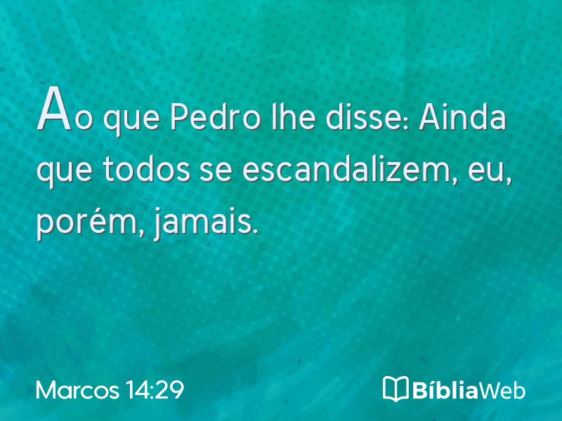 Marcos 14:29 em imagem para compartilhar
