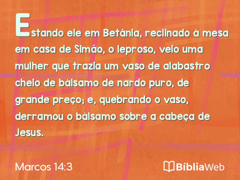 Marcos 14:3 em imagem para compartilhar