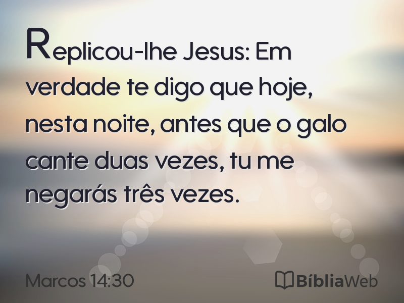 Marcos 14:30 em imagem para compartilhar