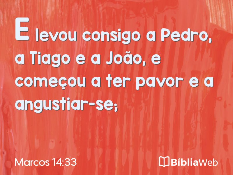 Marcos 14:33 em imagem para compartilhar
