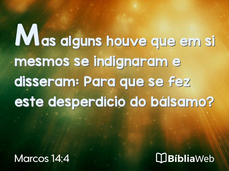 Marcos 14:4 em imagem para compartilhar