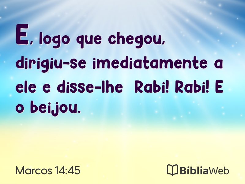 Marcos 14:45 em imagem para compartilhar