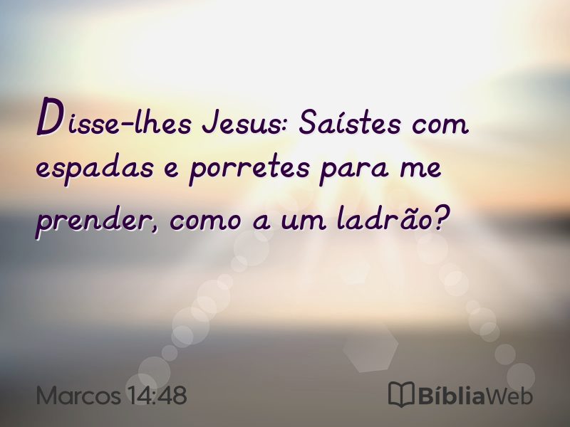 Marcos 14:48 em imagem para compartilhar