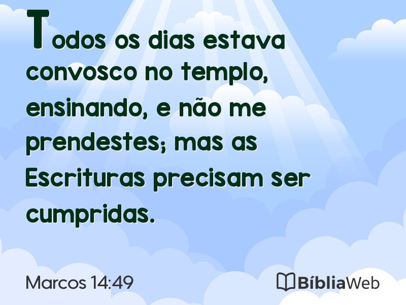Marcos 14:49 em imagem para compartilhar