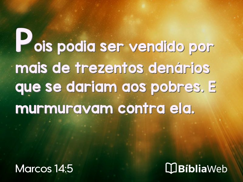 Marcos 14:5 em imagem para compartilhar