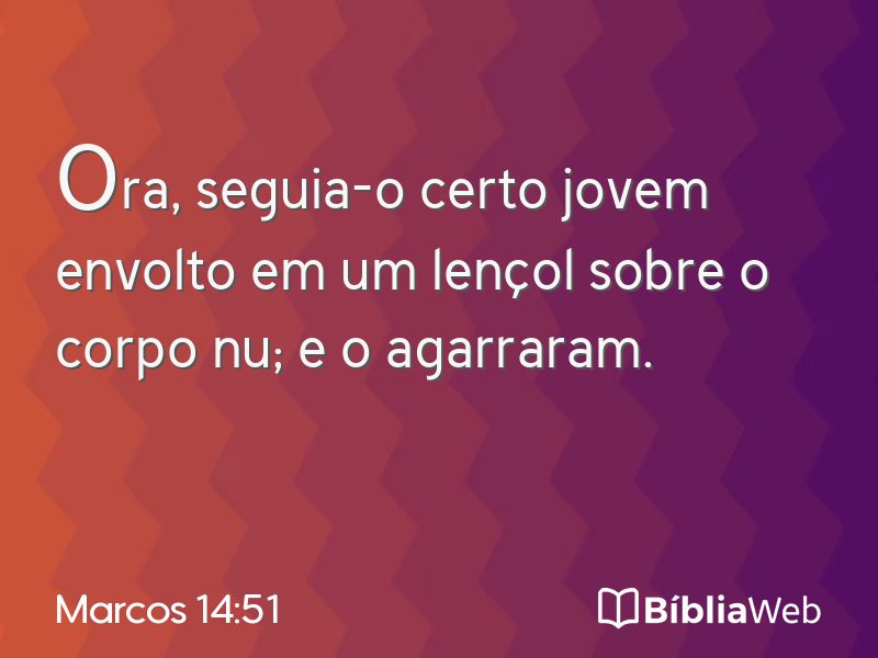 Marcos 14:51 em imagem para compartilhar