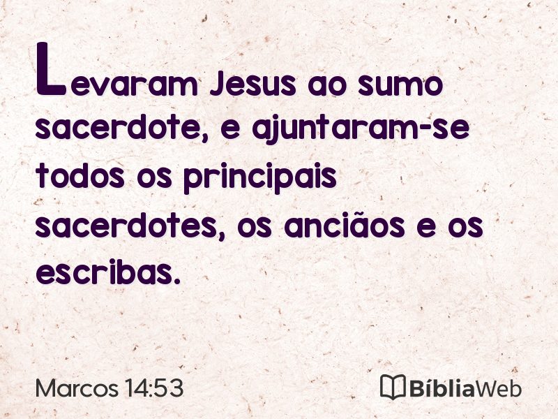 Marcos 14:53 em imagem para compartilhar