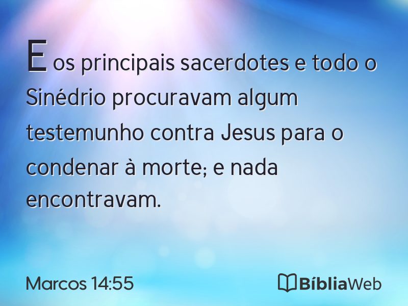 Marcos 14:55 em imagem para compartilhar