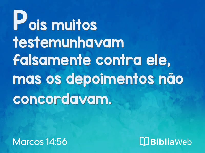 Marcos 14:56 em imagem para compartilhar