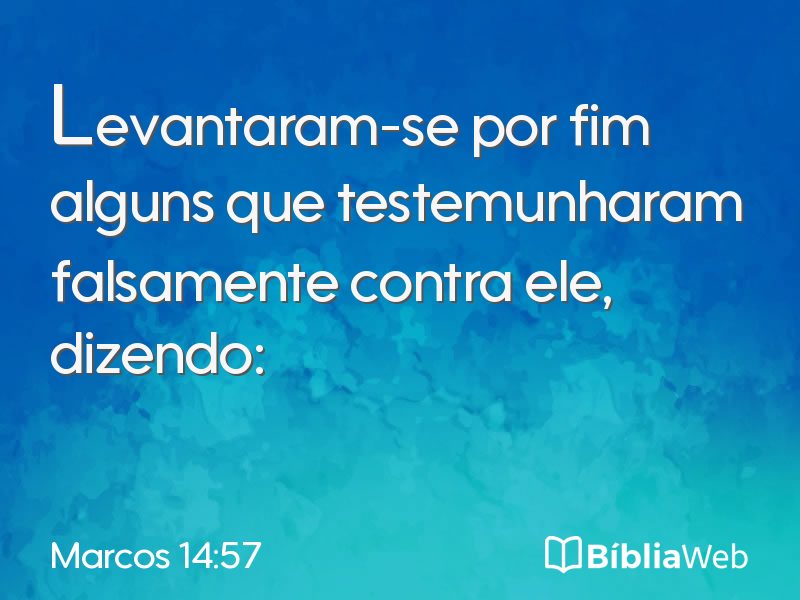 Marcos 14:57 em imagem para compartilhar