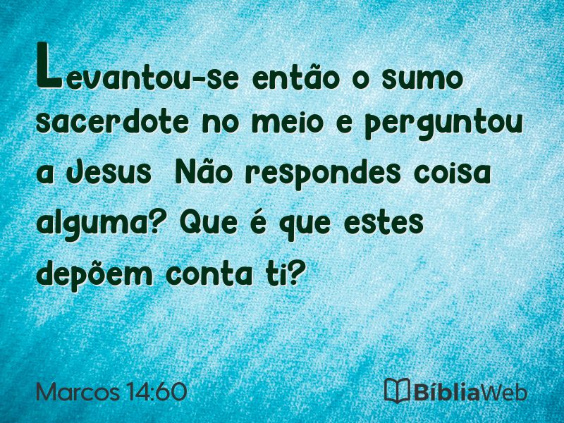 Marcos 14:60 em imagem para compartilhar