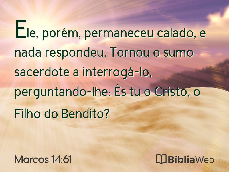 Marcos 14:61 em imagem para compartilhar