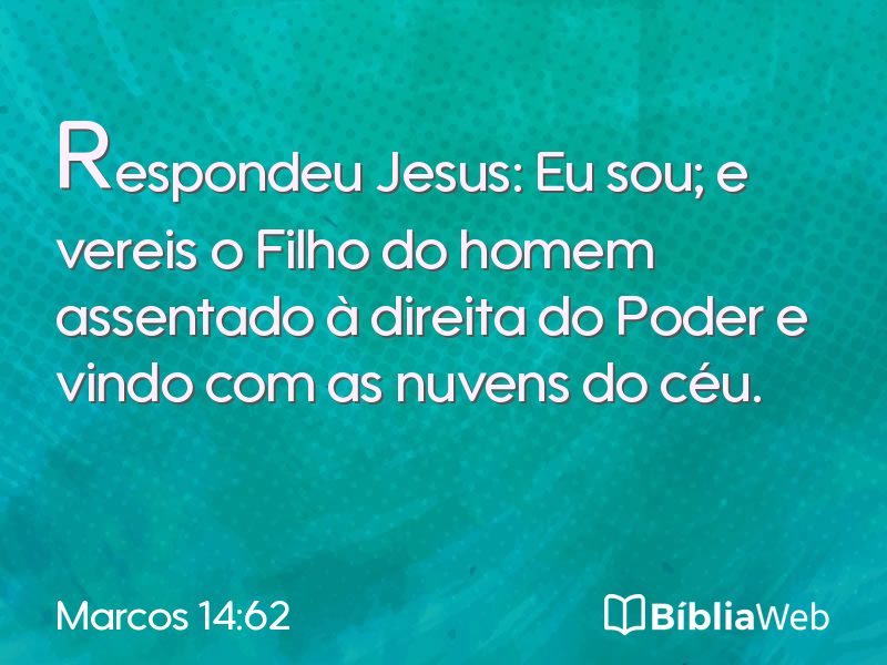 Marcos 14:62 em imagem para compartilhar