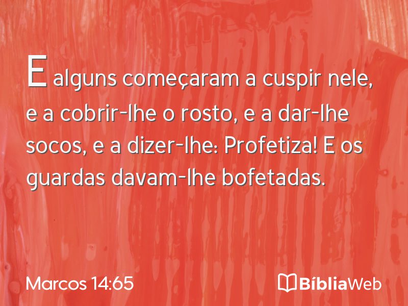 Marcos 14:65 em imagem para compartilhar