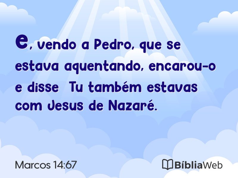 Marcos 14:67 em imagem para compartilhar