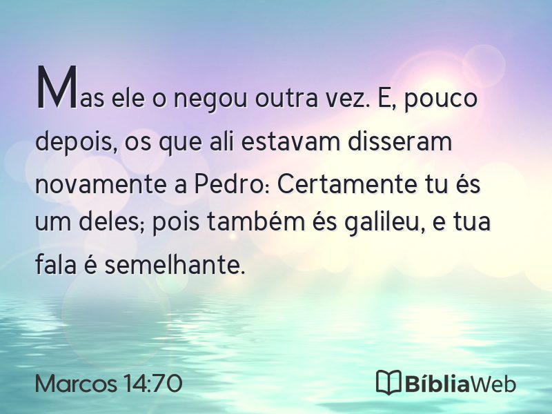 Marcos 14:70 em imagem para compartilhar