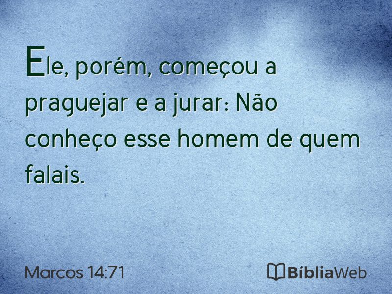 Marcos 14:71 em imagem para compartilhar