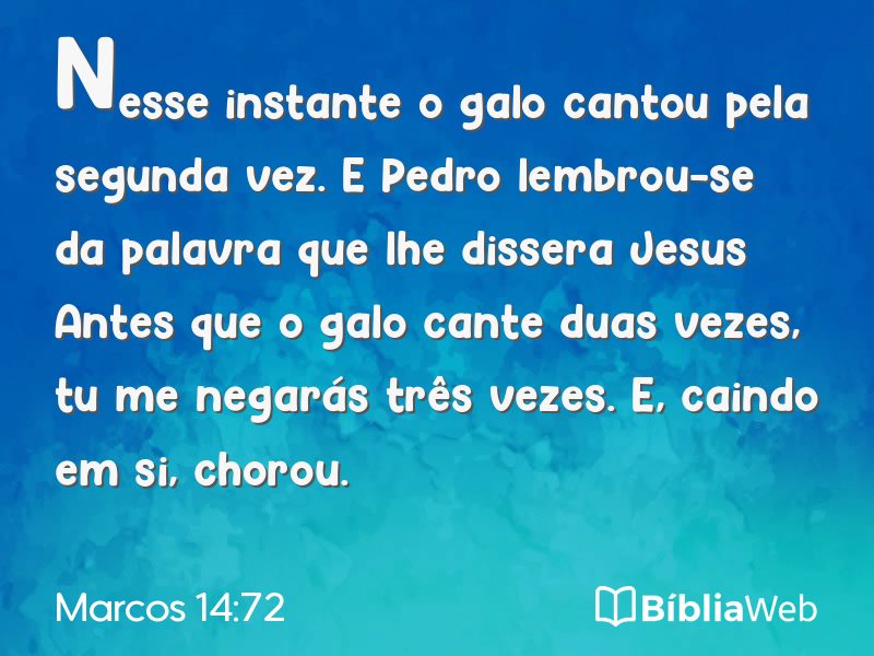 Marcos 14:72 em imagem para compartilhar