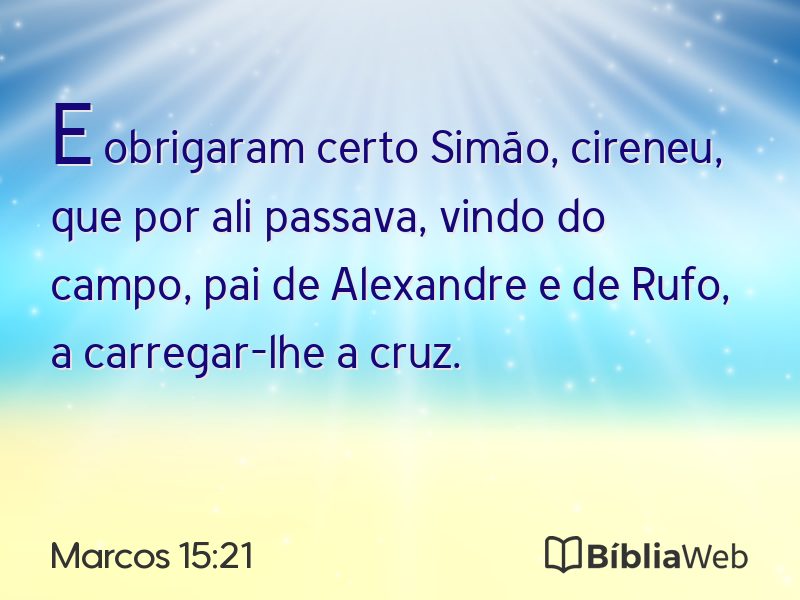 Marcos 15:21 em imagem para compartilhar