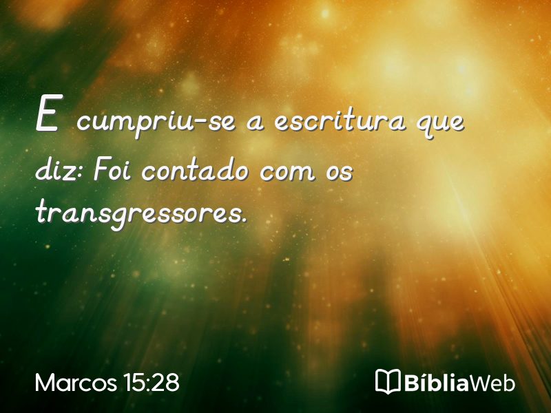 Marcos 15:28 em imagem para compartilhar