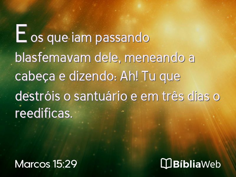 Marcos 15:29 em imagem para compartilhar