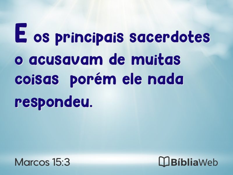 Marcos 15:3 em imagem para compartilhar