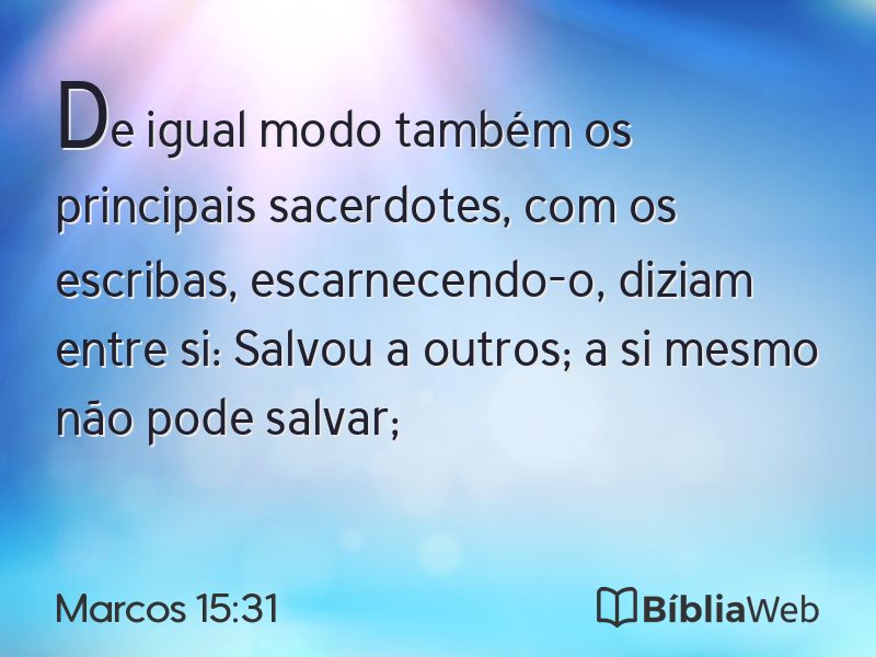 Marcos 15:31 em imagem para compartilhar