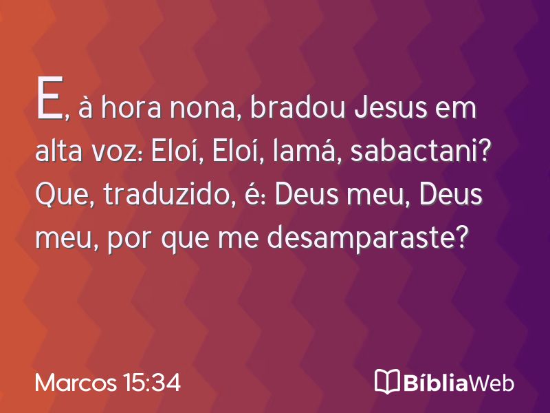 Marcos 15:34 em imagem para compartilhar