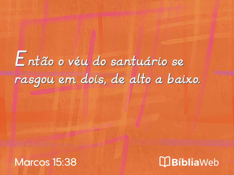 Marcos 15:38 em imagem para compartilhar