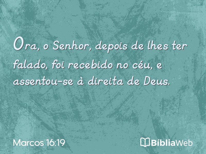 Marcos 16:19 em imagem para compartilhar