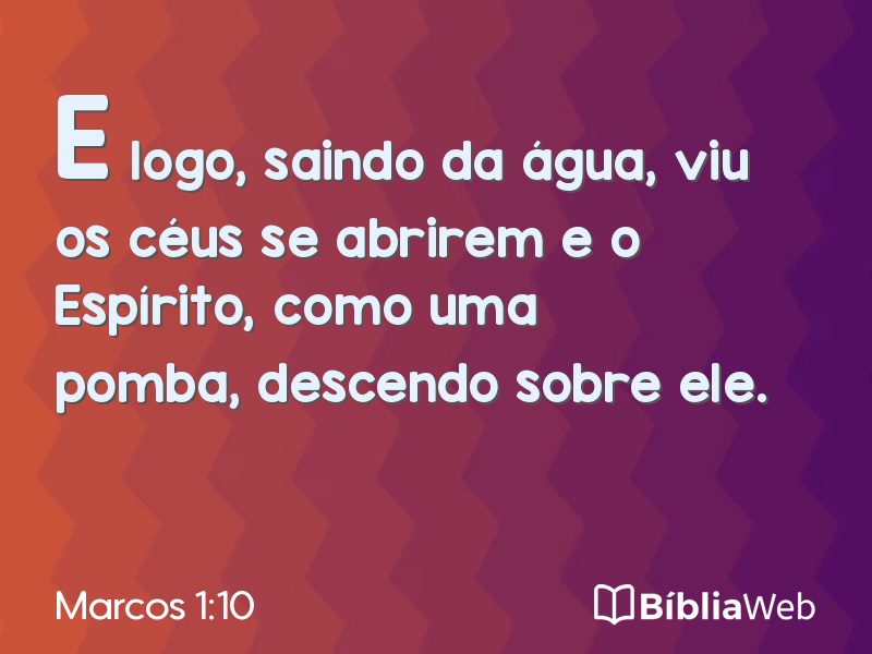 Marcos 1:10 em imagem para compartilhar