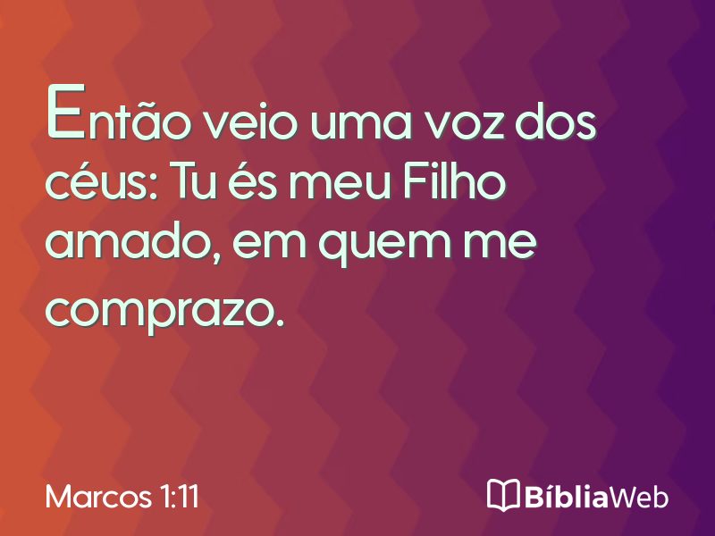 Marcos 1:11 em imagem para compartilhar