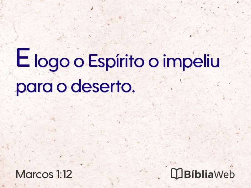 Marcos 1:12 em imagem para compartilhar