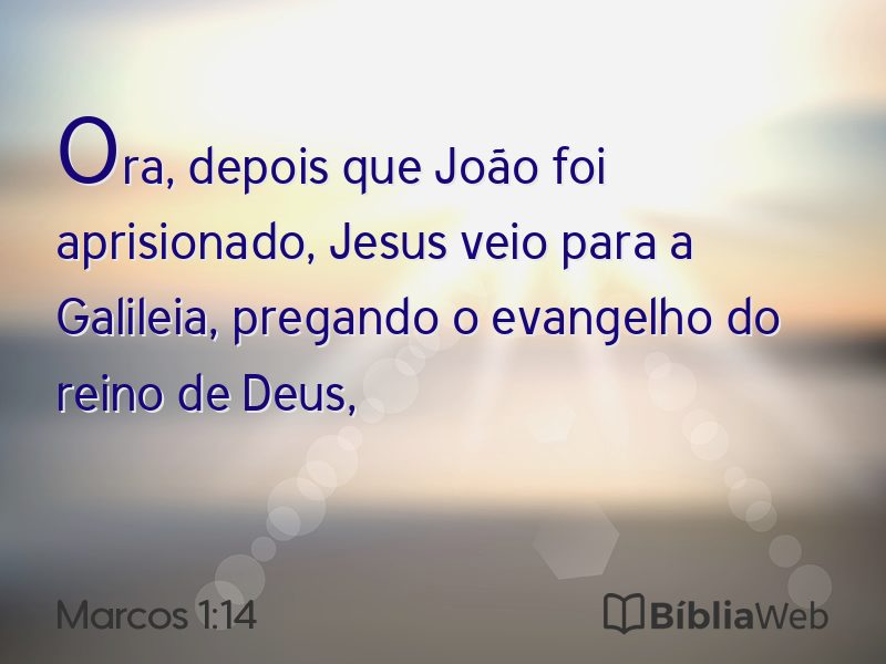 Marcos 1:14 em imagem para compartilhar