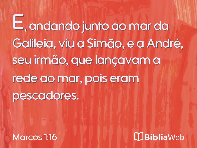Marcos 1:16 em imagem para compartilhar